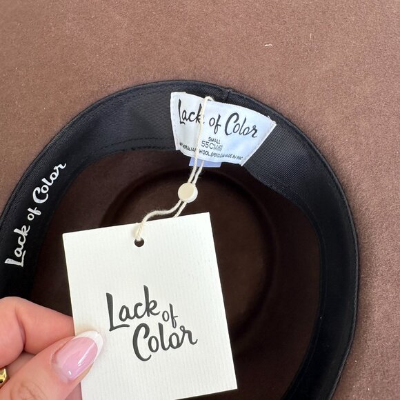 NWT Lack Of Color The Mirage Boater Hat In Brown Wide Brim Suede Band - Picture 12 of 14